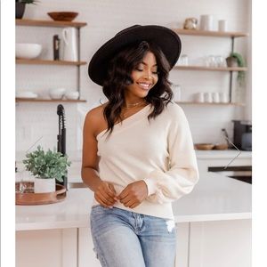 NWT One Shoulder Sweater